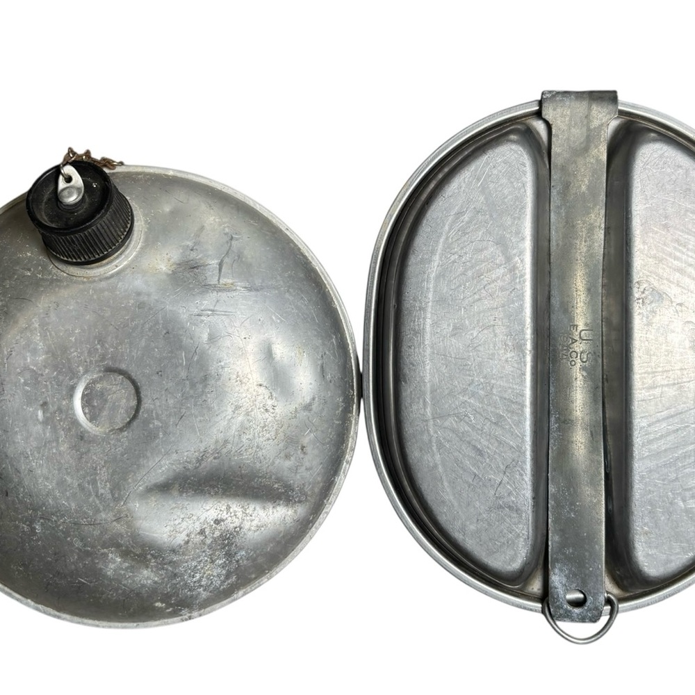 Vintage Silver Canteen and Mess Kit